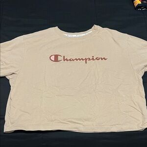 Champion Beige Athletic Crop Top